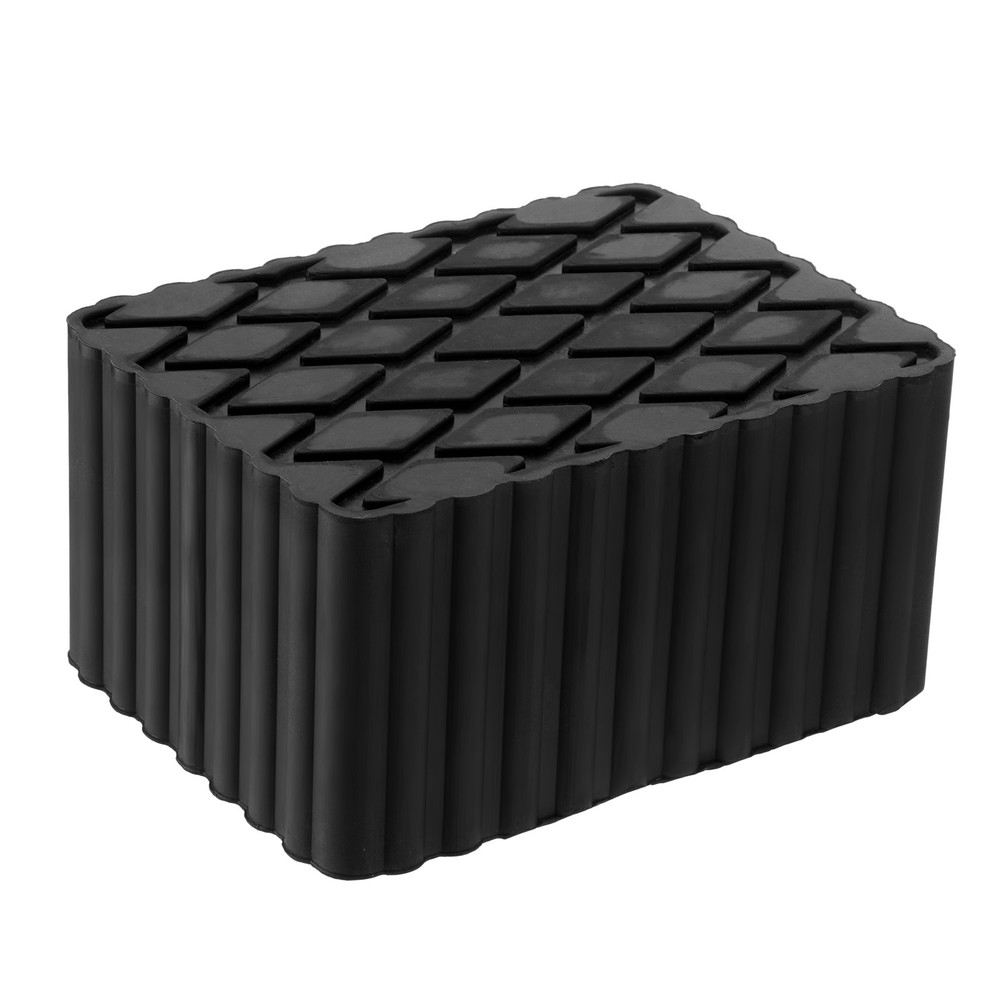 4PCS 3" Tall Solid Rubber Stack Blocks Universal for Auto Lift Rolling Jack New