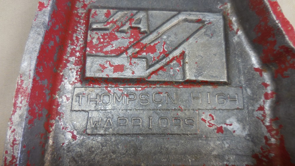 THOMPSON HIGH SCHOOL METAL / PEWTER ASHTRAY
