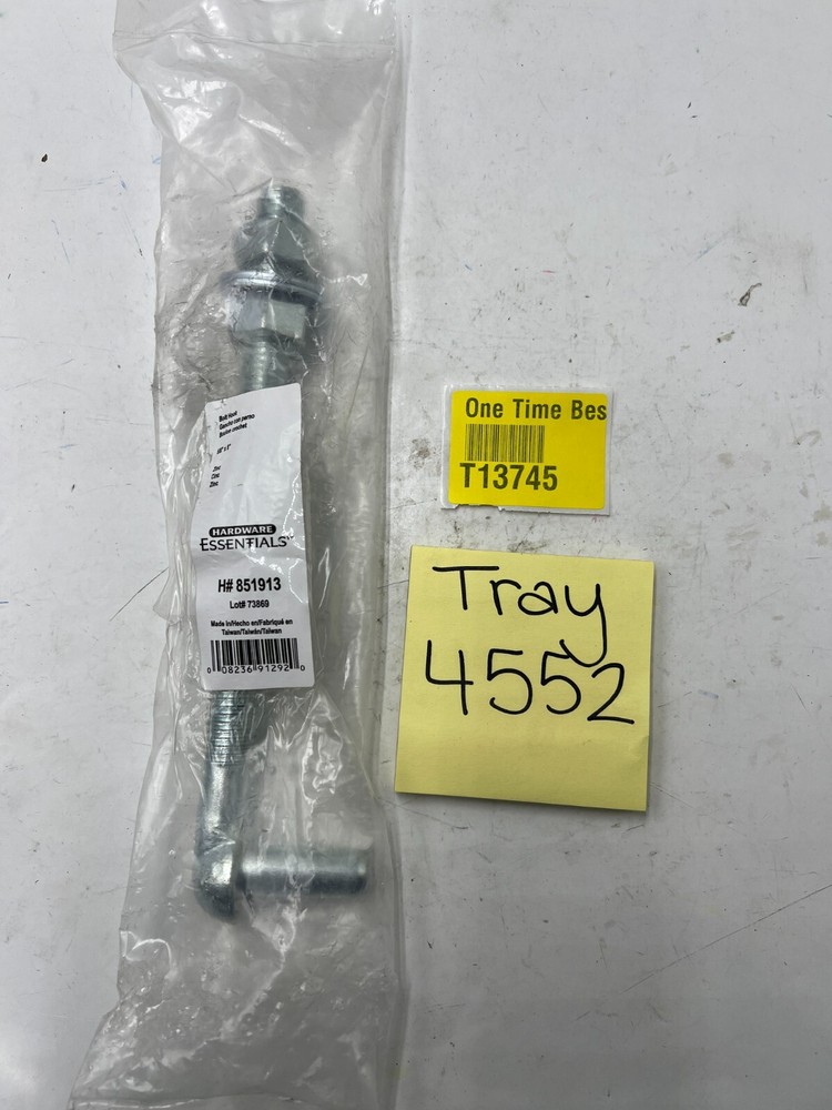 Hardware Essentials Zinc Plated Bolt Hook 5/8"x 8" 851913