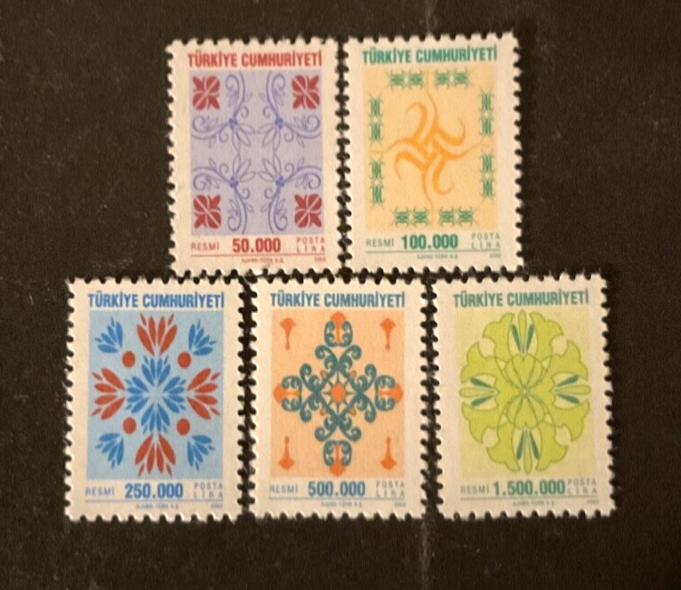 Stamps Turkey Scott #0223-7 never hinged