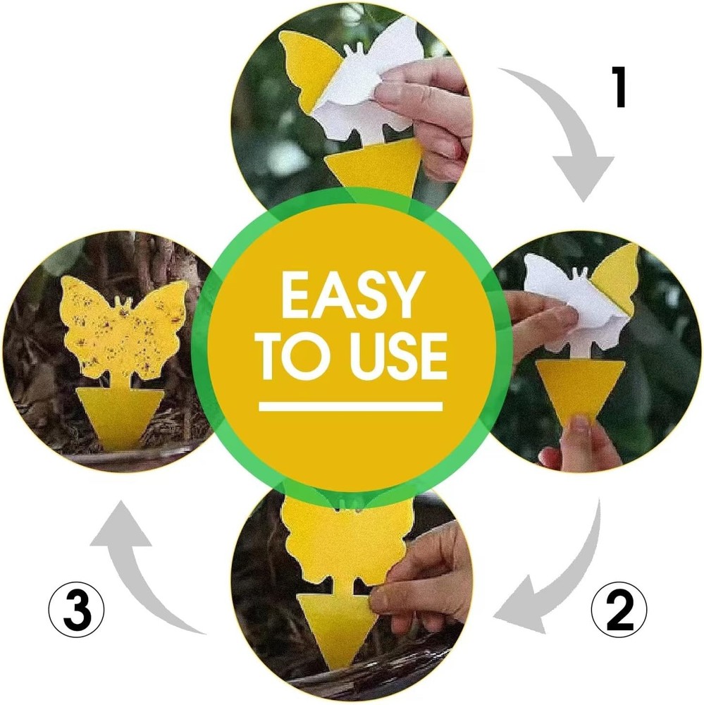 58 Pack Insect Traps - Non-Toxic Sticky Solution for Plants & Home