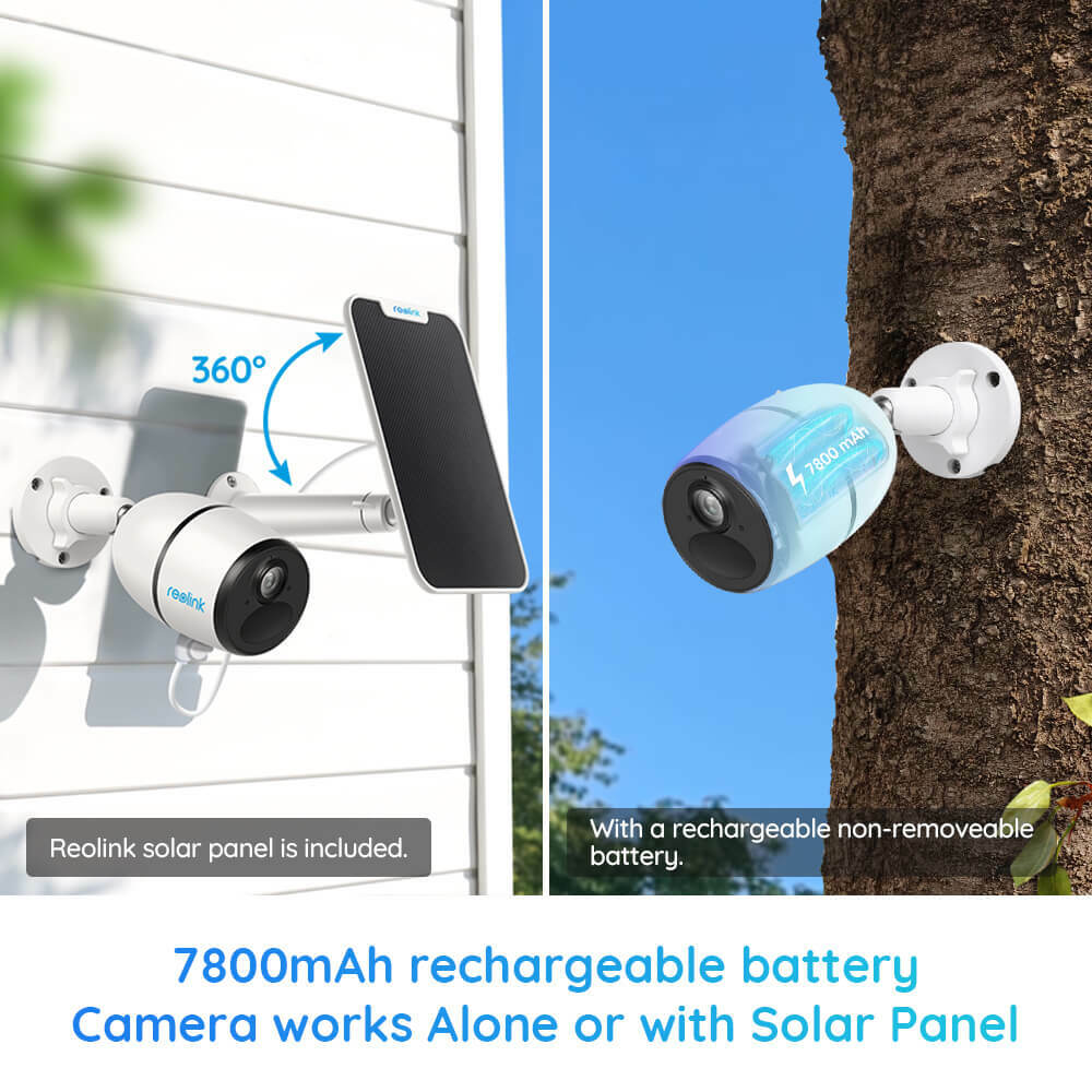 4MP 4G LTE Network Mobile Security Camera Battery Solar Powered Reolink GO Plus