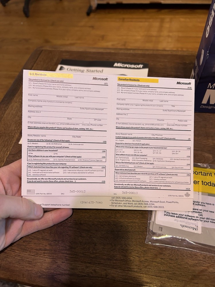 vintage microsoft serial mouse Box, Papers And Software Only NO MOUSE DOS WIN 95