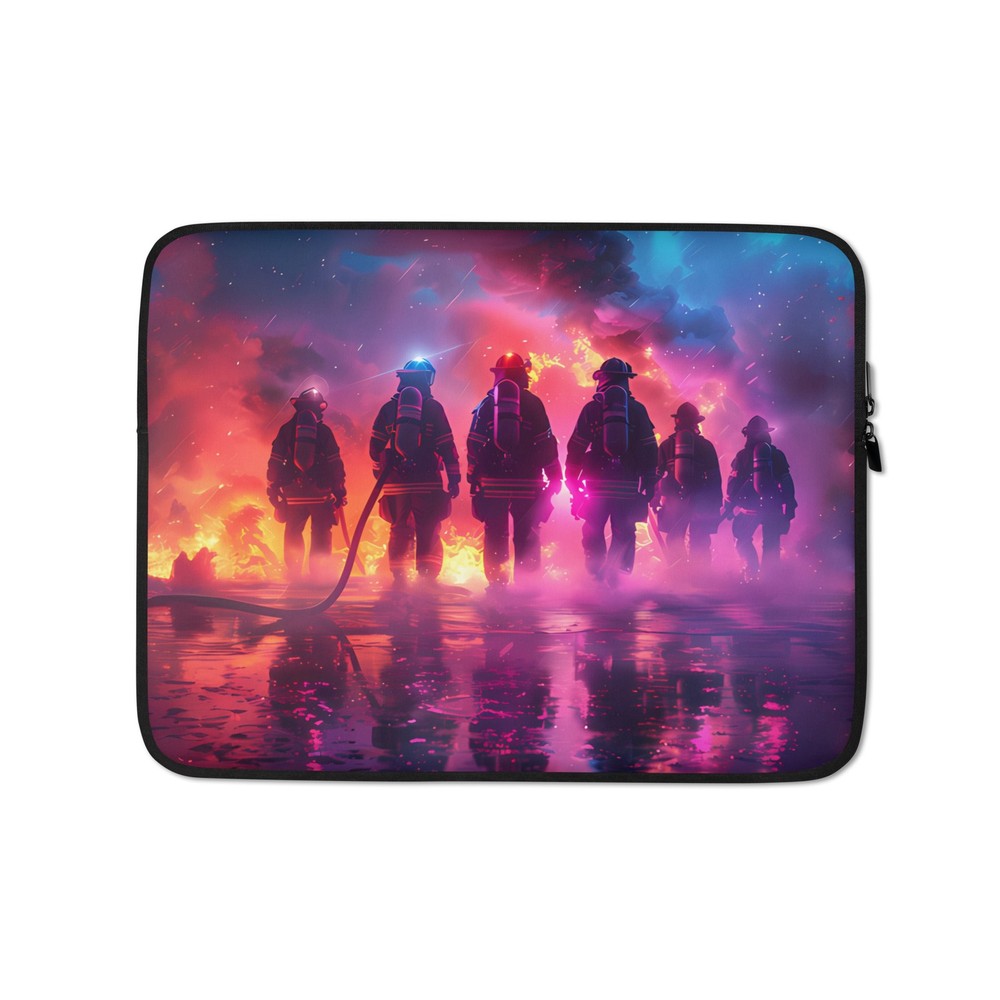Laptop Sleeve firefighters walking