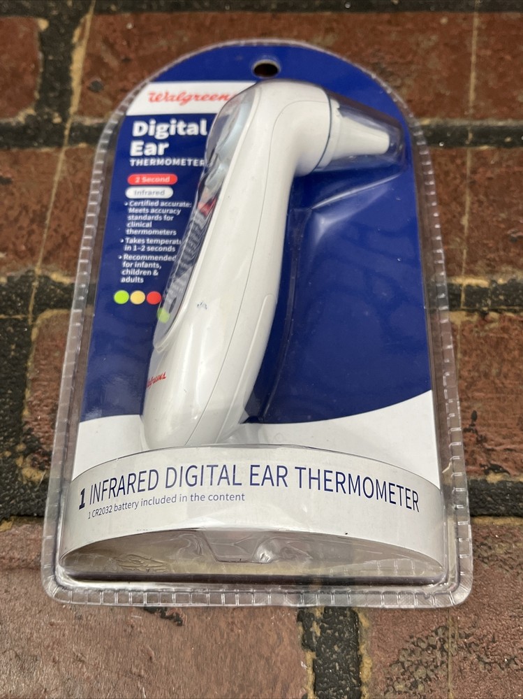 Walgreens infrared Ear Digital Thermometer Memory Recall 10 Temperatures Sealed