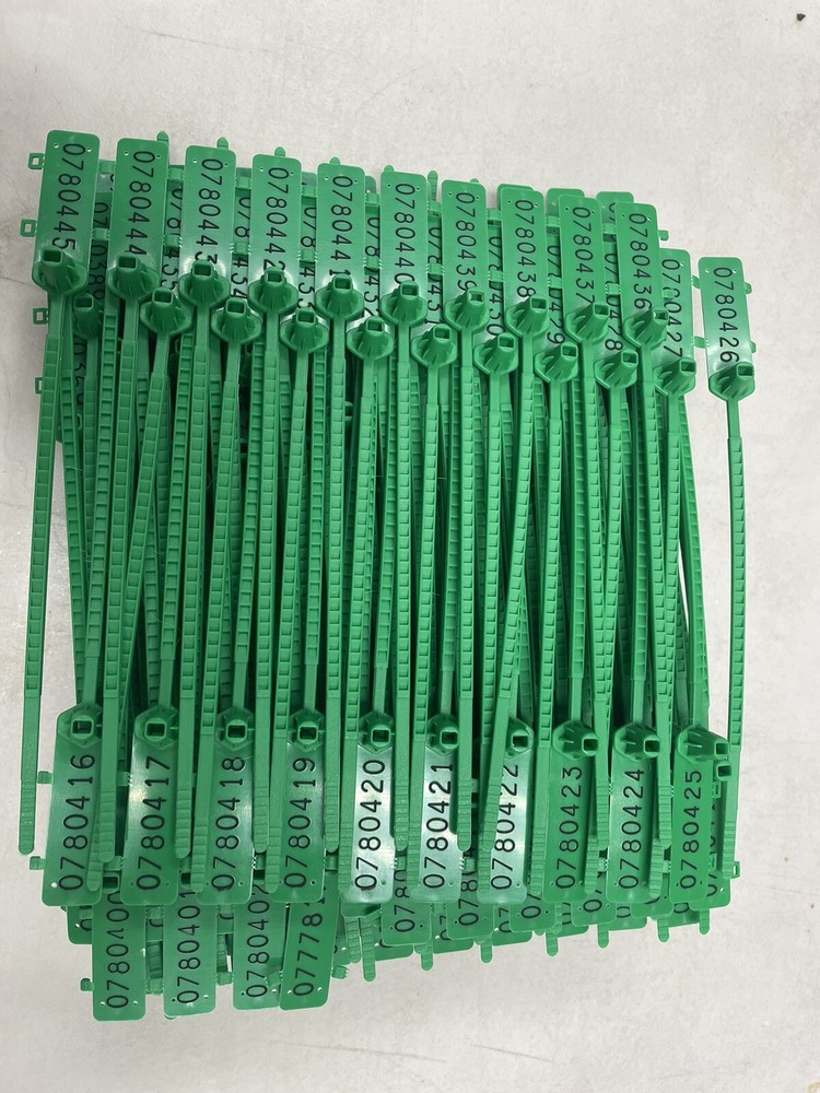 Trailer Container Numbered Zip Ties 100 In A Pack