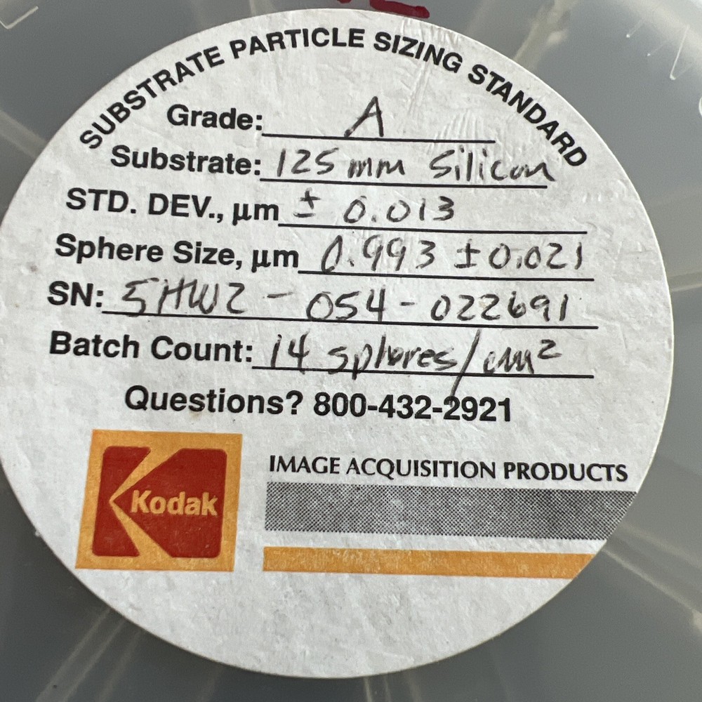 125mm Silicon Wafer Substrate Particulate Standard Kodak Bare Silicon