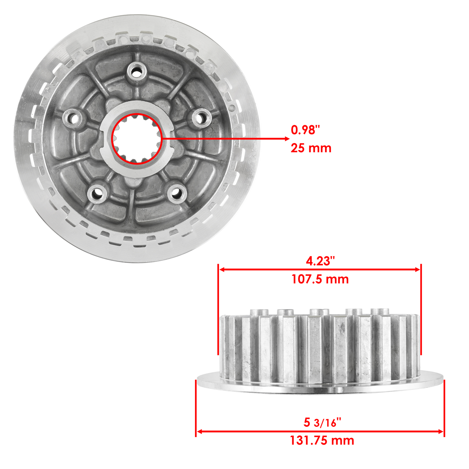 Clutch Friction Steel Plate Hub Gear For Yamaha Raptor 660 YFM660R 2001 - 2005