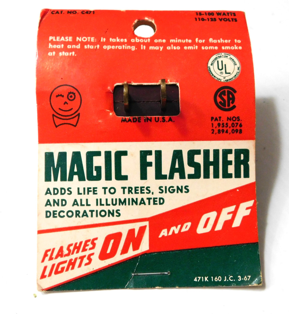 1960'S BAKELITE "WINKER" MAGIC FLASHER LIGHT ACCESSORY - ORIGINAL PACKAGING