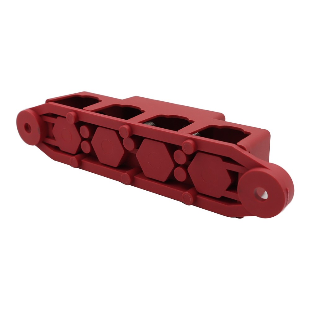 1* Red 5/16" 4 Stud Power and Ground Distribution Block with Cover M8