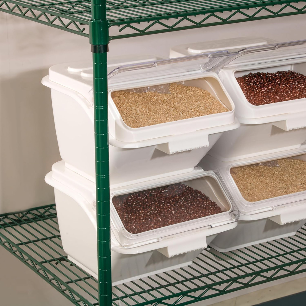 IB-2S Shelf Ingredient Bins 2 Gal (40 Cup Capacity), White