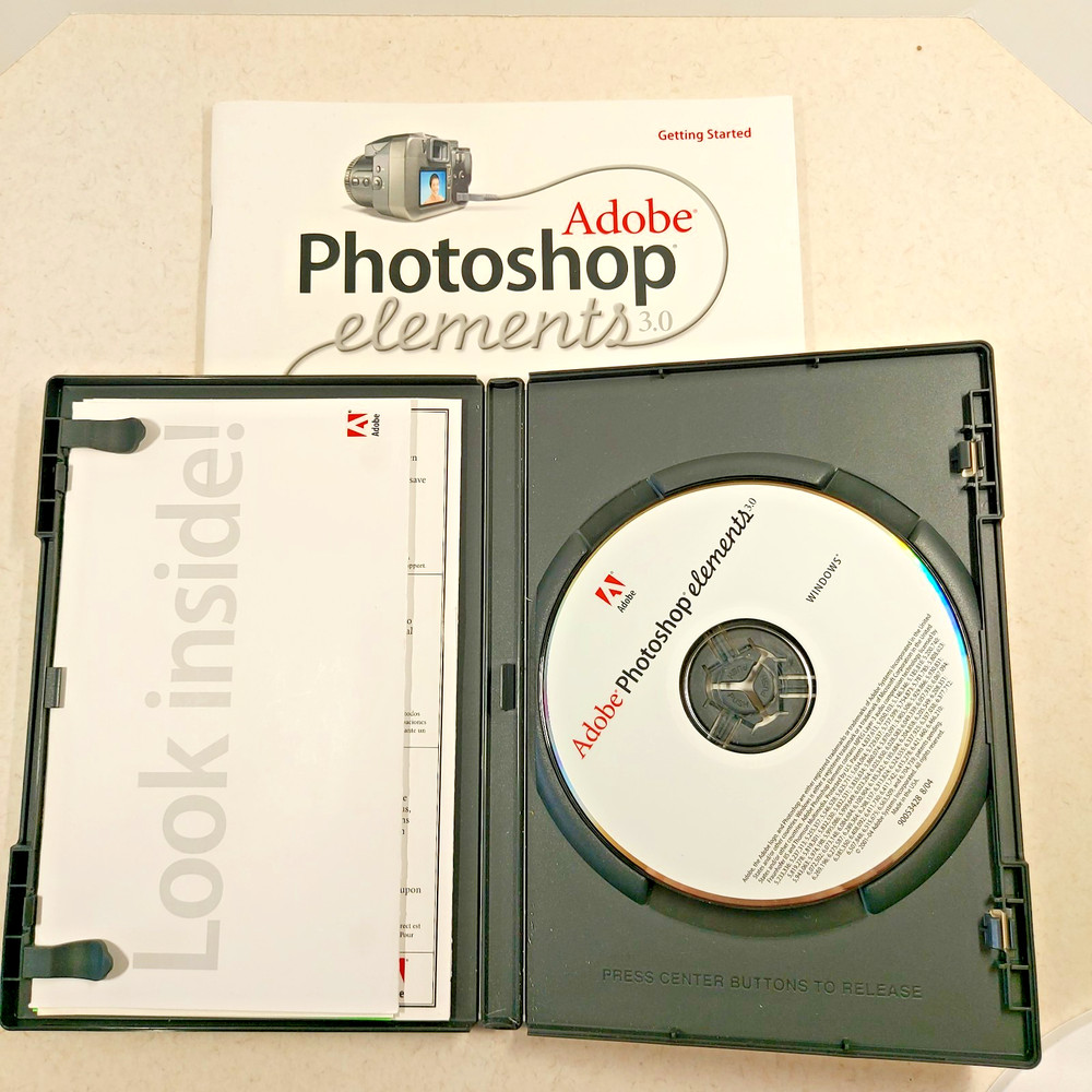 Adobe Photoshop Elements 3.0 with Serial Number & Book
