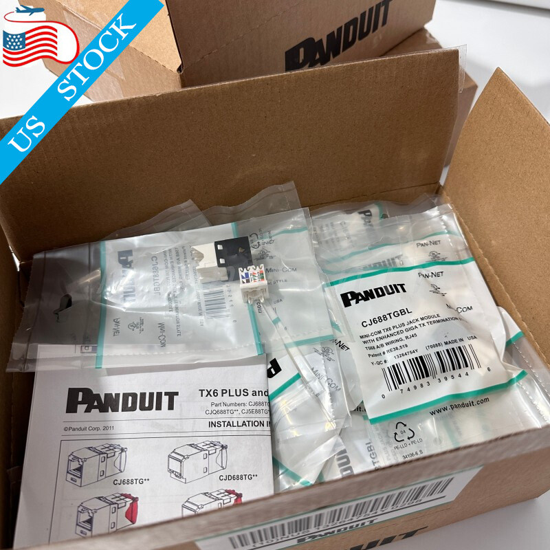 Panduit Giga TX Cat6 Network jack CJ688TGRD CJ688TGBU CJ688TGYL CJ688TGBL Qty 50
