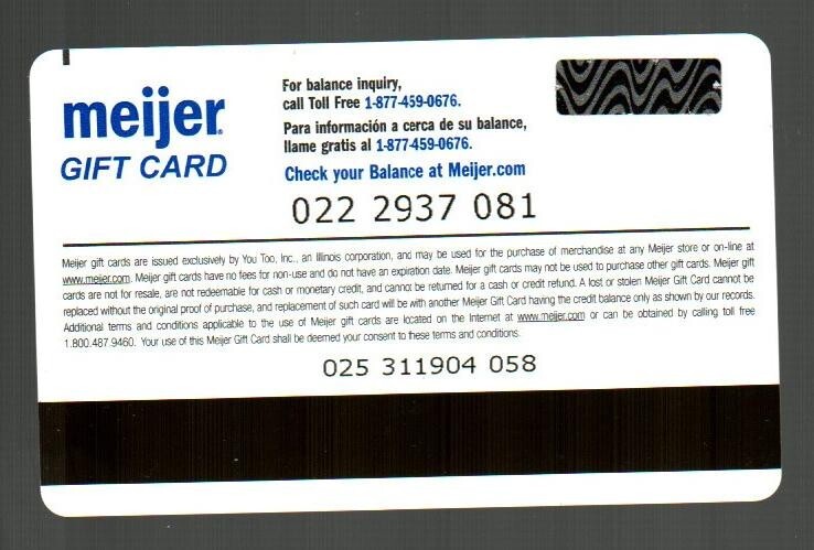 MEIJER Computer Mouse ( 2009 ) Gift Card ( $0 - NO VALUE )