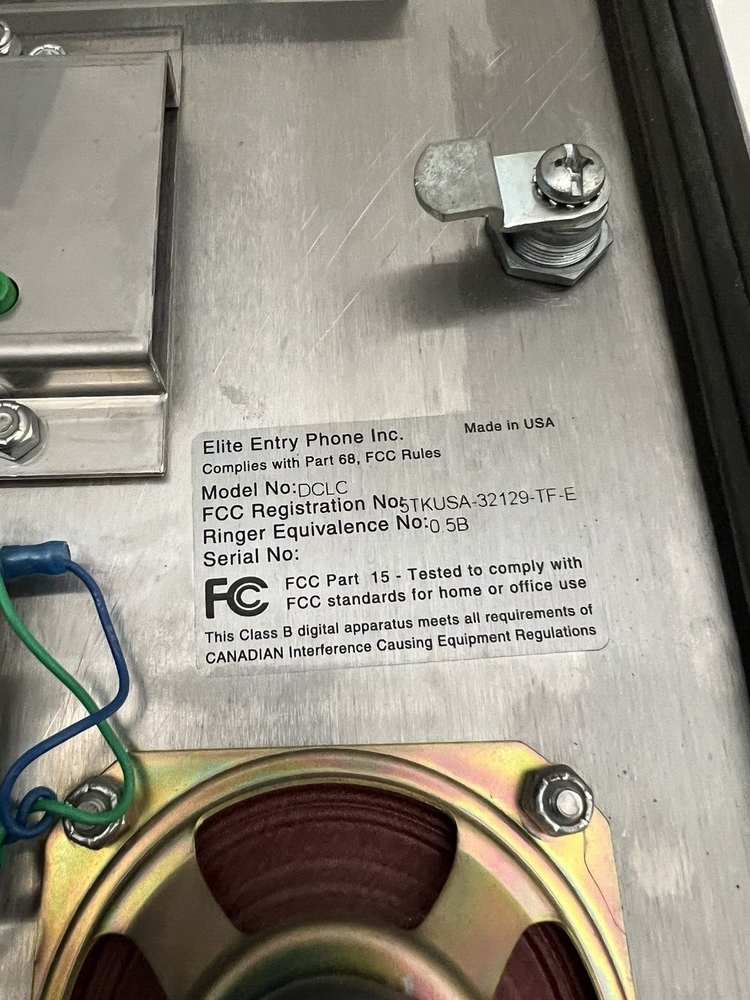 Chamberlain Elite Telephone Entry System DCLC Dialcode LC