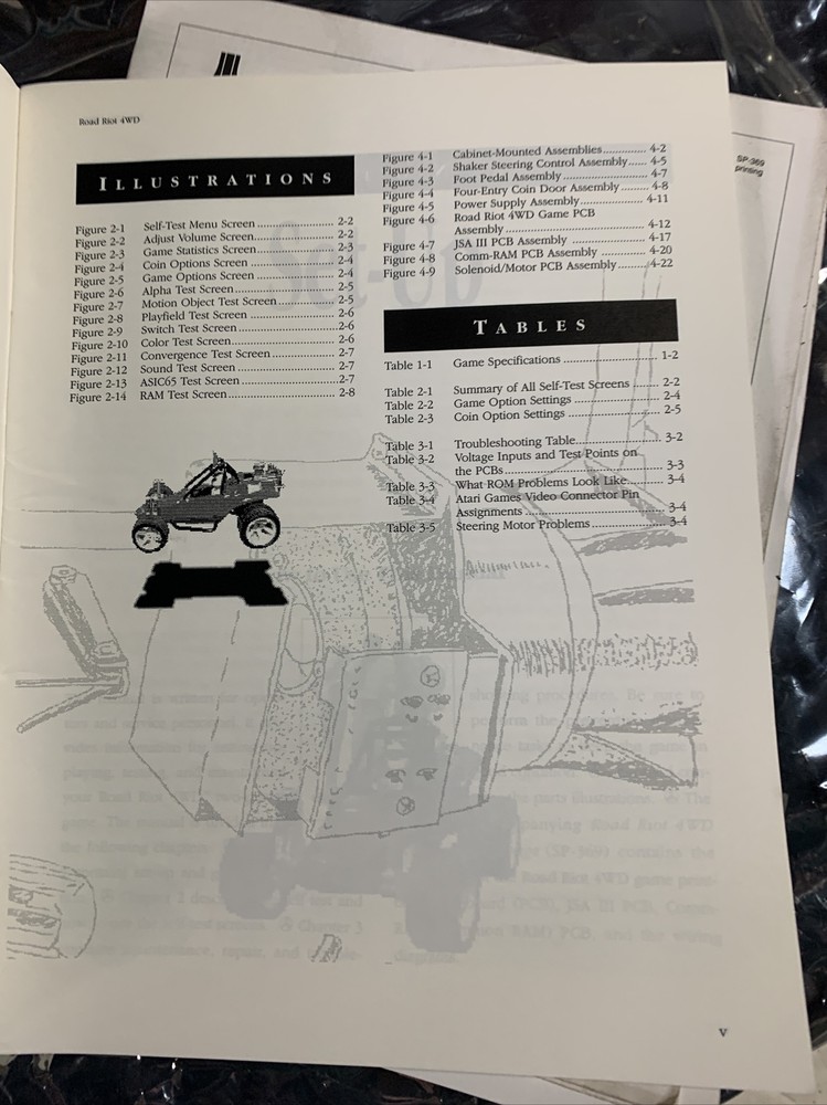 Original Road riot Atari set￼ arcade video game manual