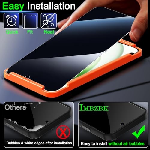 3 Pack Privacy Screen Protector for iPhone 15 Plus Tempered 15 Plus 6.7 inch