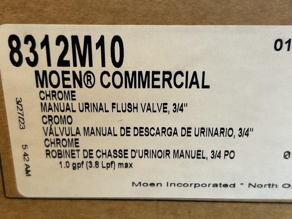 Moen 8312M10 Urinal Flush Valve Chrome