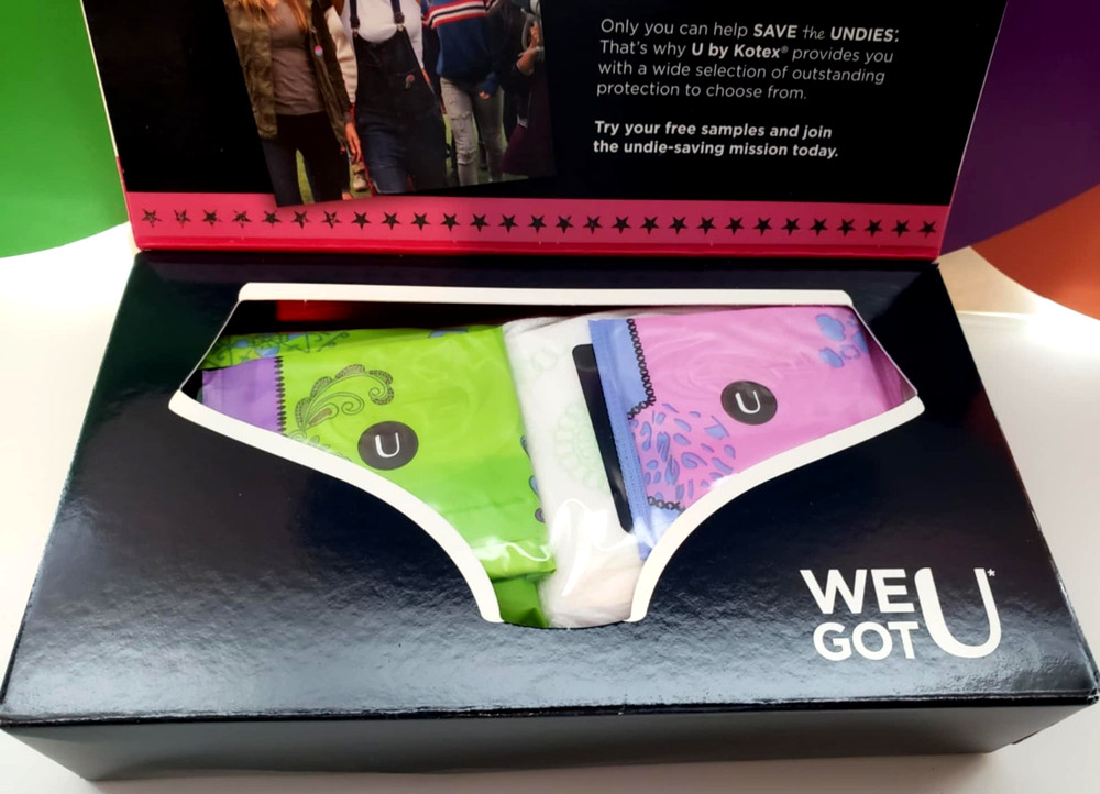 WE U GOT U BY kotex Protect Every Pair 5 Pack different sizes Pads
