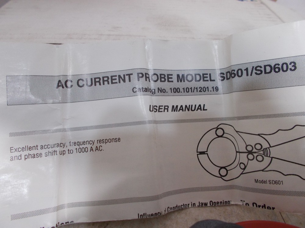 AEMC Instruments AC Current Probe SD601 with Instructions (J-1)