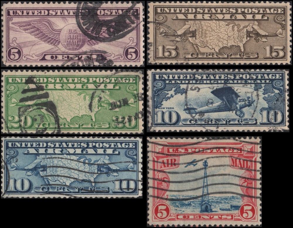 US #C7-C12 Used VF