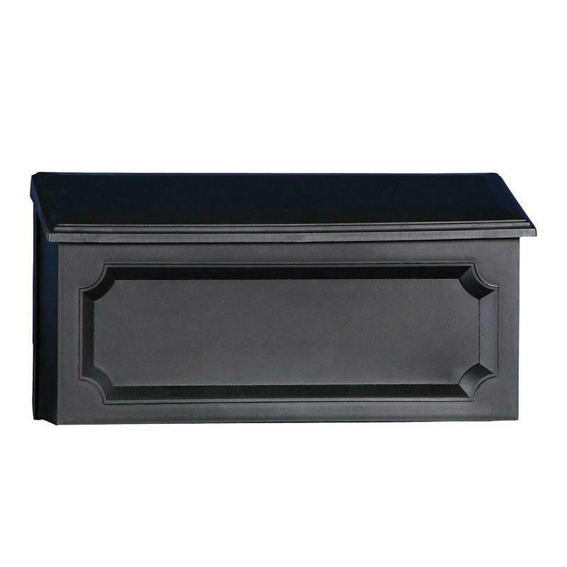 Architectural Mailboxes Windsor Plastic Wall Mount Black Mailbox WMH00BAM