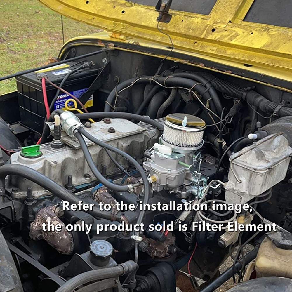 HIGH FLOW WASHABLE & REUSABLE ROUND AIR FILTER ELEMENT REPLACEMENT 4" X 2"