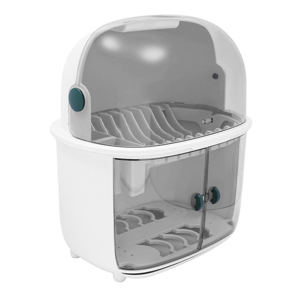 2 Tier Plastic Drying Rack for Kitchen, Countertop 2-tier Dish Drying Rack