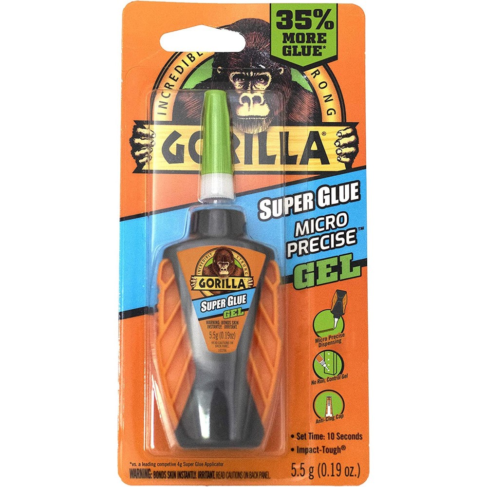 Gorilla Super Glue Micro Precise Gel: 5.5g bottle (Clear)
