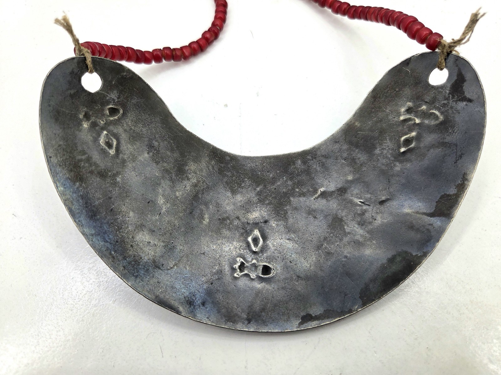 Hudson Bay Co Gorget White Heart Trade Bead Necklace Indian Fur Trapper Ragalia