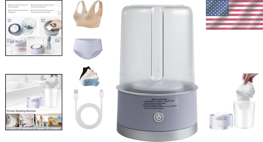Drum Clean Mini Washing Machine - Top Load, Lightweight, Perfect for Delicates