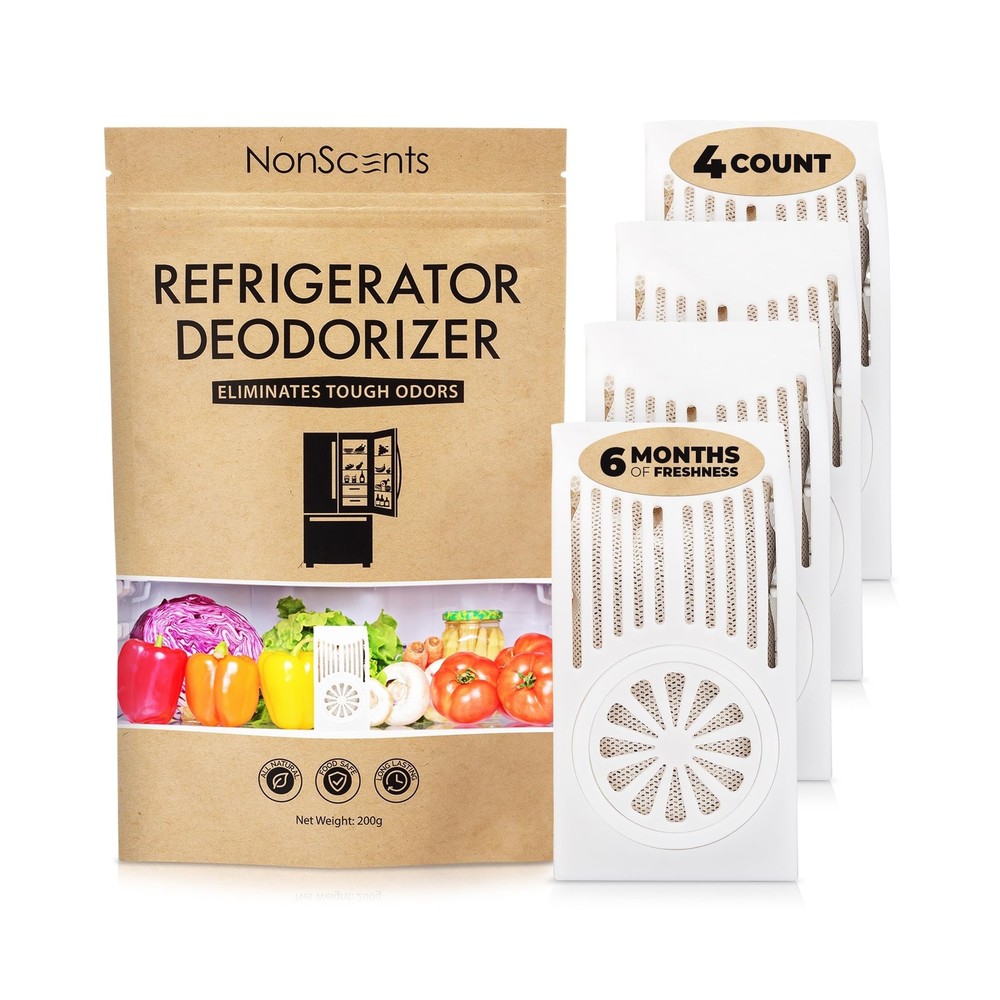 NonScents Refrigerator Deodorizer – Odor Eliminator for Fridge & Freezer &