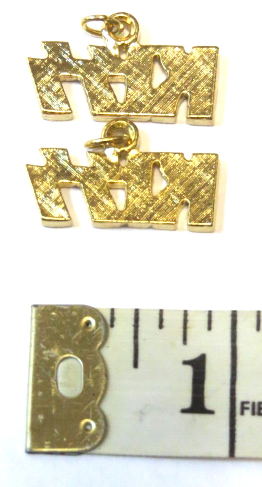 KISS RED AND BLACK LOGO CHARMS SET OF 2