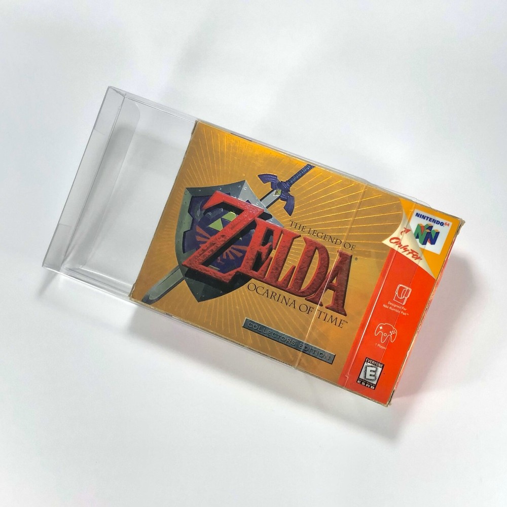 25 N64 Clear Plastic Box Protector Sleeve Case for Complete CIB Games
