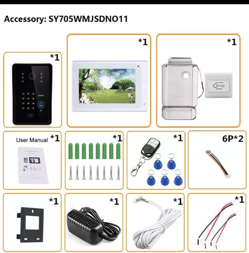 7” WiFi Visual Intercom Doorbell