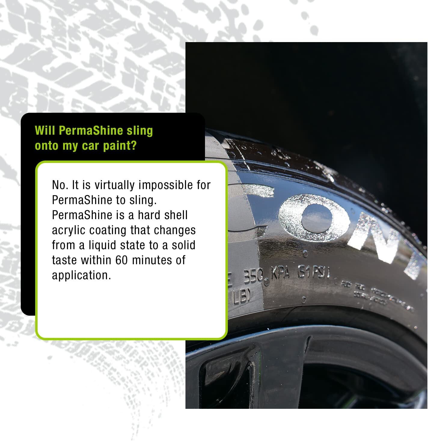 PermaShine Tire Coating & Dressing Extreme High Shine & Durability Long-Last NEW