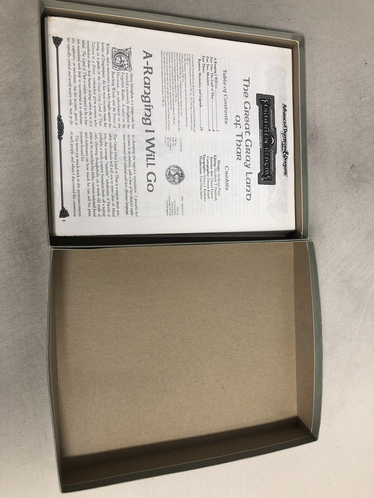 TSR Forgotten Realms Elminster's Ecologies Box With (5) Accessory Modules AD&D