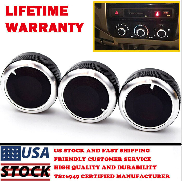 For TOYOTA TACOMA Heater Dash A/C Switch Knobs Heat Climate Control Button 05-15
