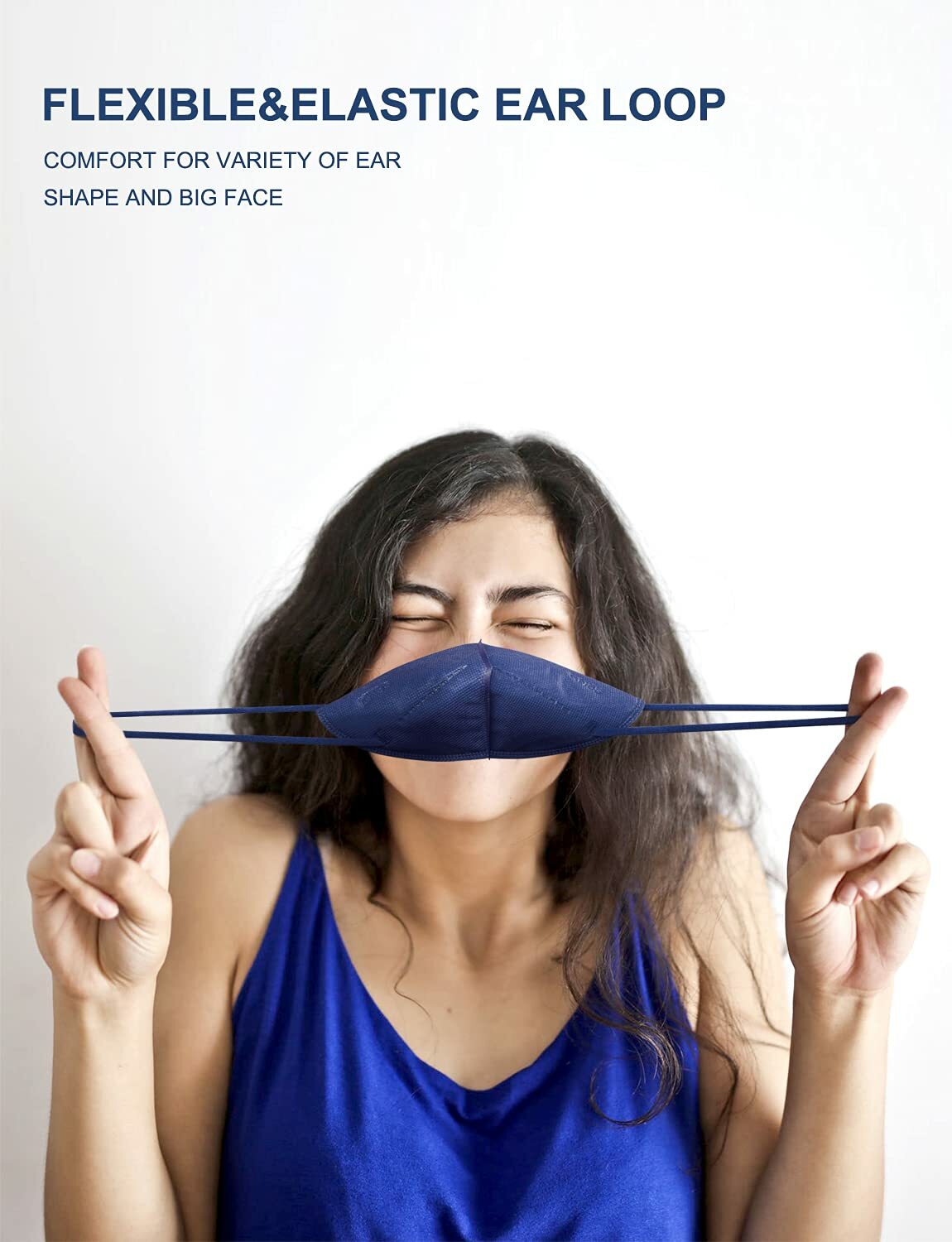 10/30/50/100 Pcs Blue KN95 Protective 5 Layer Face Mask Disposable Respirator