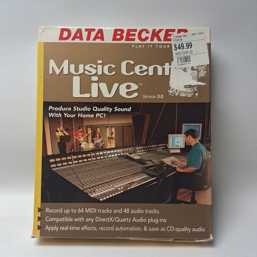 Data Becker Music Center Live Software Windows 95/98 Vintage 2000 Big Box