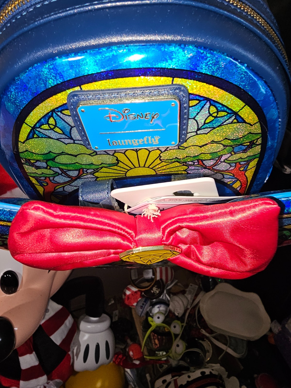 NWT Disney's Snow White Stained Glass Loungefly Mini-backpack & Ears