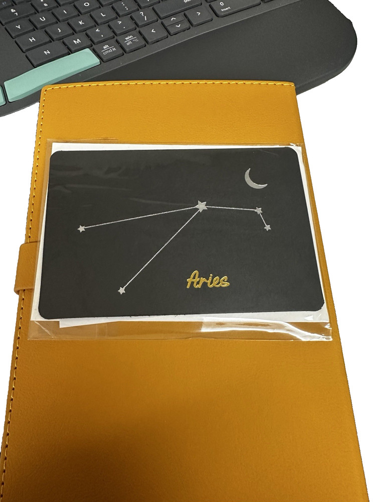 Celercrownv Aries Zodiac Notebook with greeting card