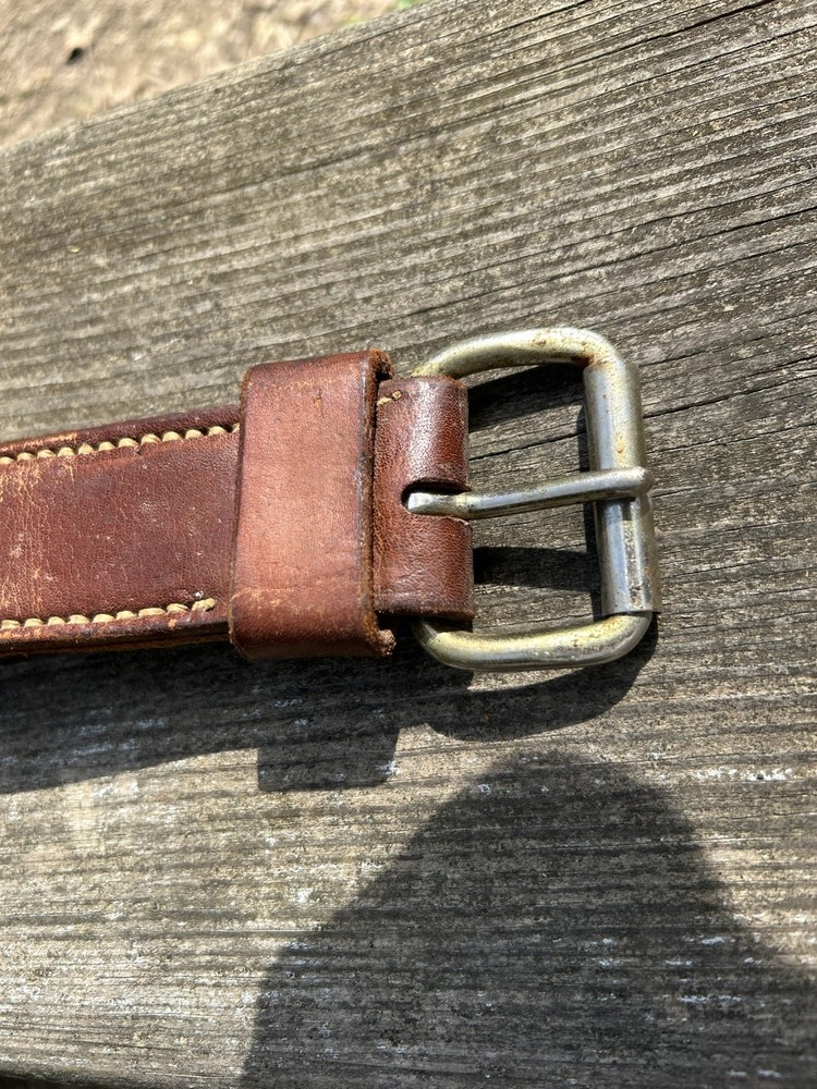 Leather Western Back Cinch With Rollers