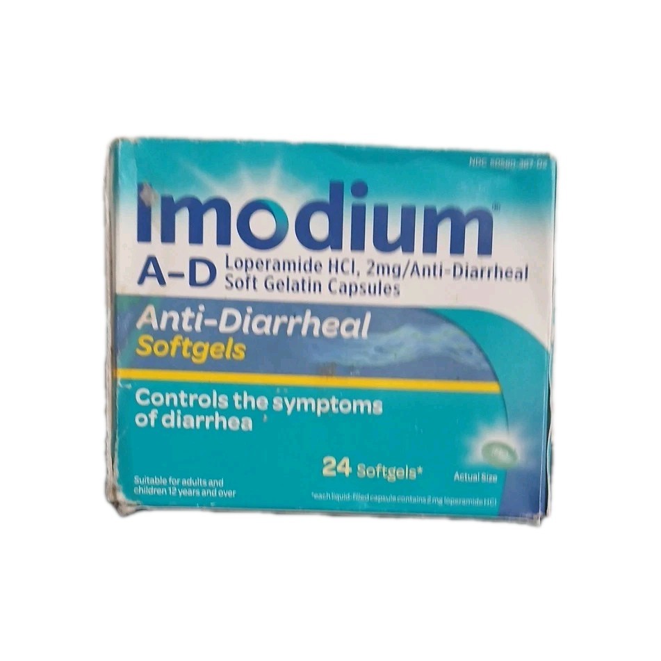 Immodium A-D, 24 Caplets, Never Opened. Box Wear. Exp 12/27