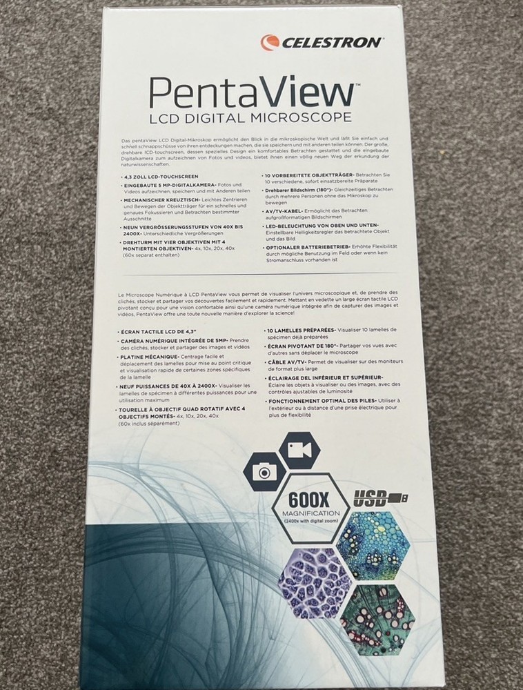 Celestron PentaView LCD Digital Microscope 44348-CGL