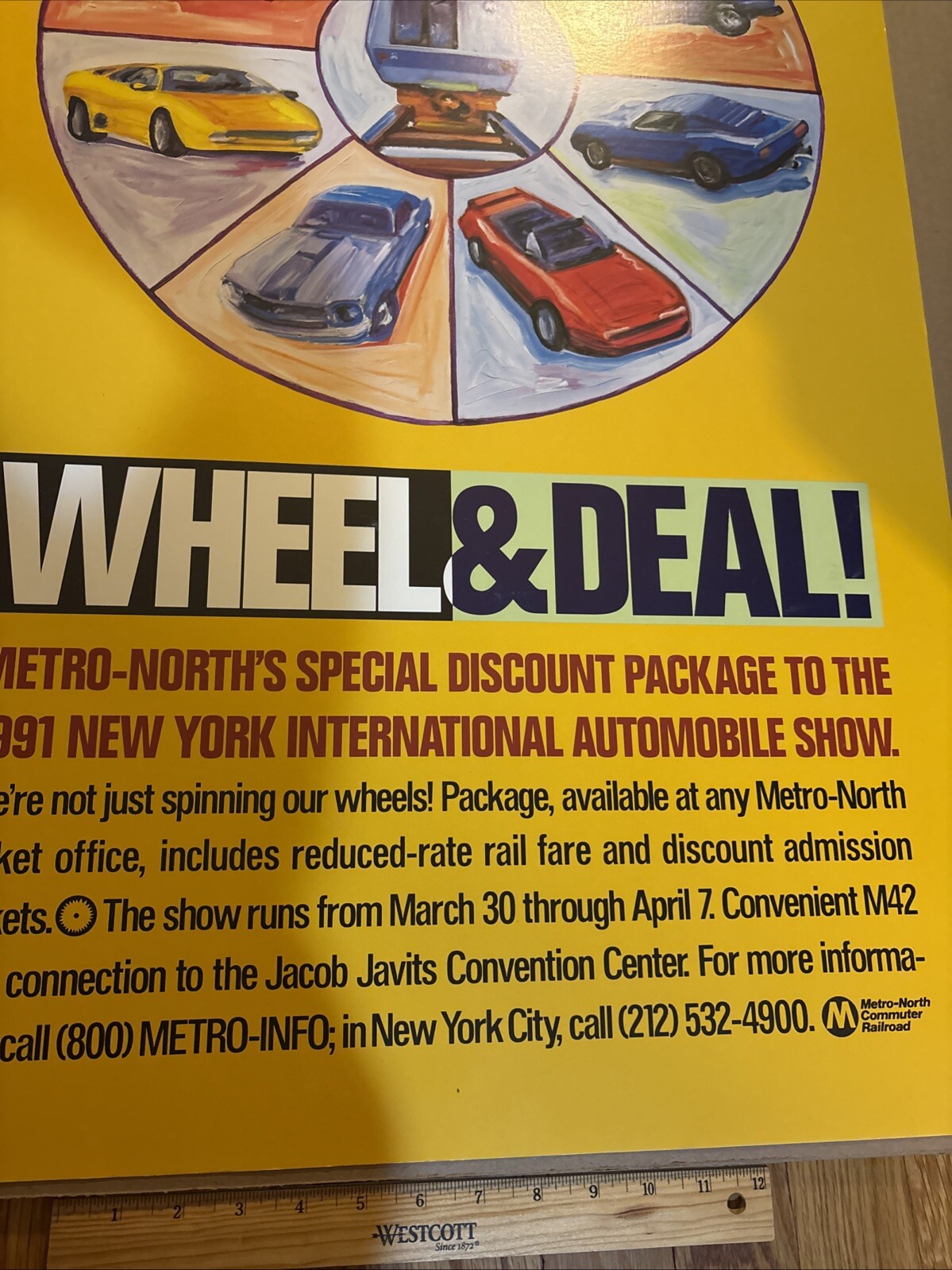 1991 Metro-North Wheel & Deal New York City International Automobile Show POSTER