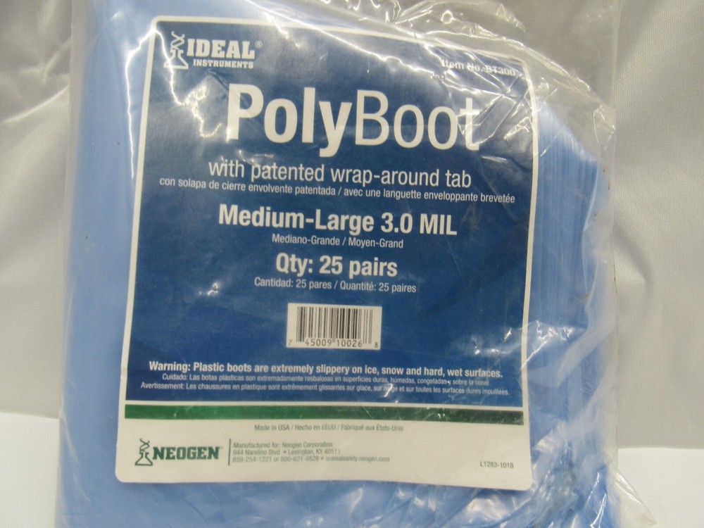 Ideal Instruments PolyBoot Covers W/ Patented Wrap Around Tab 25 Pairs