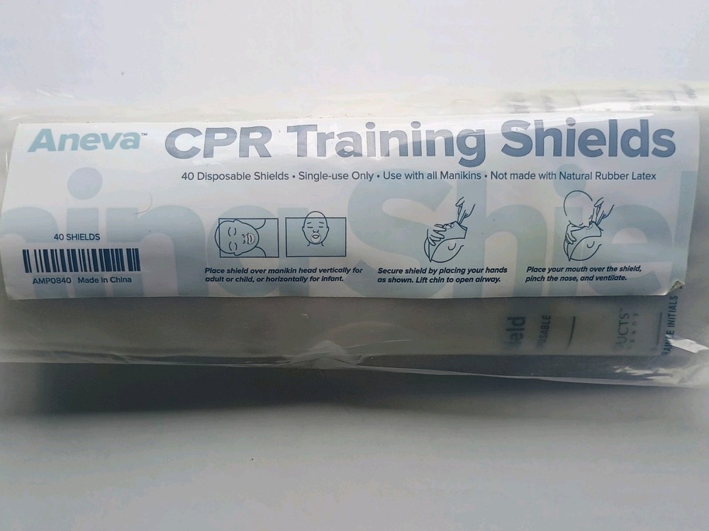 40 Pack Aneva CPR Training Shields AMP0840