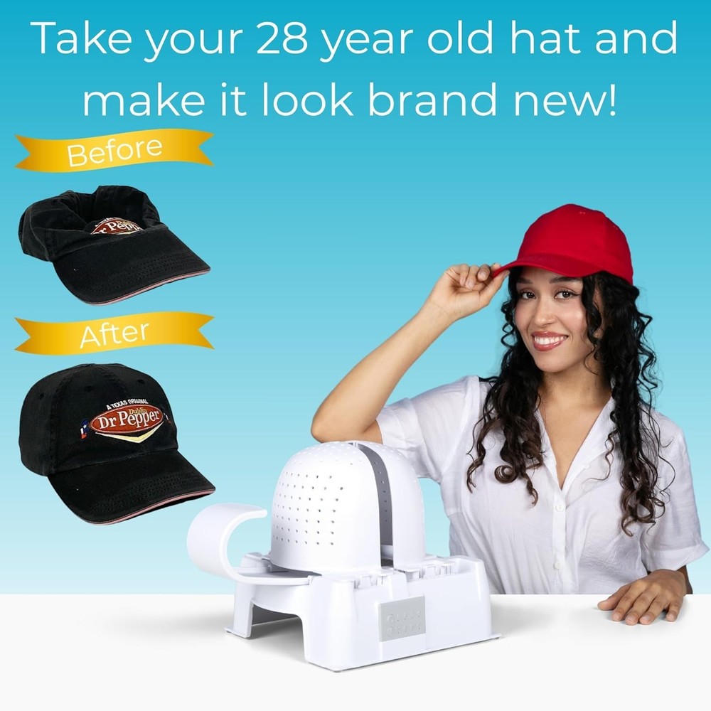 Hat Shaper Machine with Stiffening Spray – Adjustable Hat Care & Reshaping De...