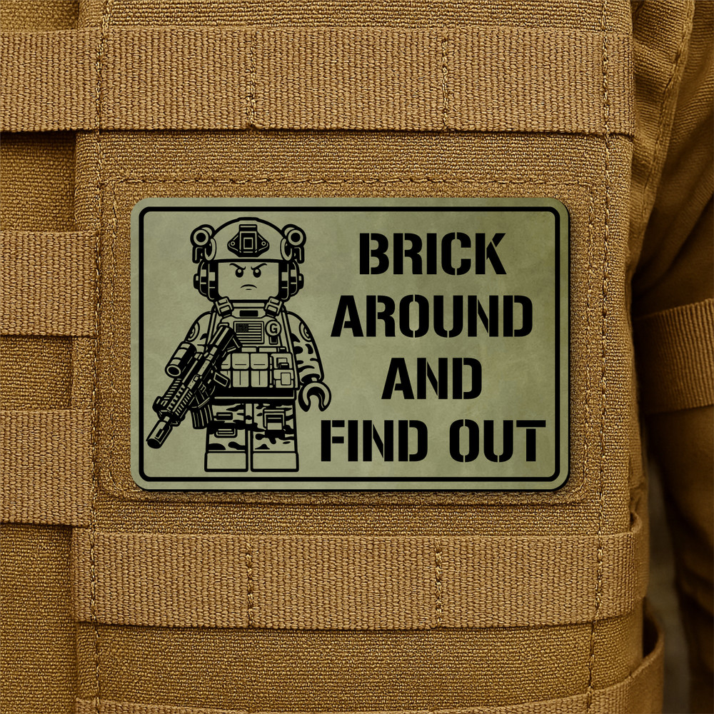 Tactical FAFO MiniFig Funny Morale Patch - 2"x3" Hook & Loop Plate Carrier Patch